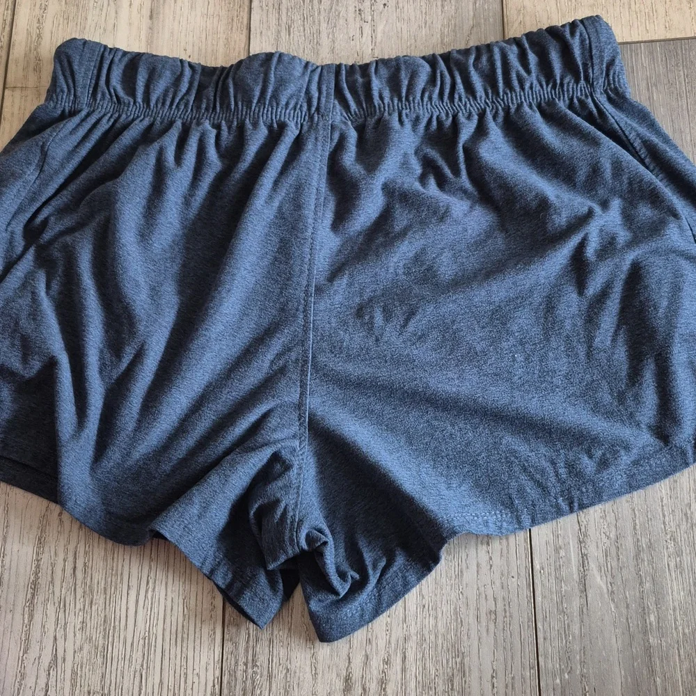 Women's Blue Drawstring Shorts Soft Feel Size L - Picture 3 of 4